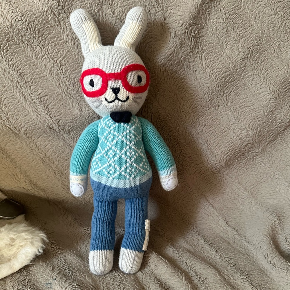 cuddle + kind Benedict The Bunny Little 13" Hand-knit Doll –